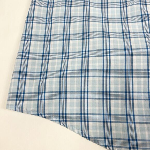 Wrangler Western Blue Plaid Pearl Snap Short Sleeve Shirt Men’s 2XL Cowboy Rodeo - Picture 6 of 9